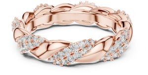 Twisted Diamond Eternity Wedding Ring