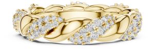 Twisted Diamond Eternity Wedding Ring