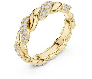 Twisted Diamond Eternity Wedding Ring
