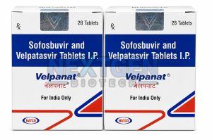 Velpanat Sofosbuvir 400mg Velpatasvir 100mg Tablet