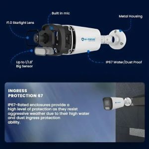 Hi Focus HC-lPC-TQA4318L-TWL-0400 8MP IP Bullet Camera