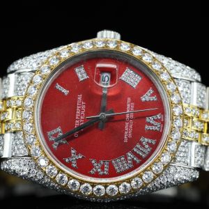 Two Tone Diamond Automatic Wrist Watch