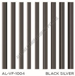 Al-vf-1004 Black Silver Aluminium Fin Louvered Panel