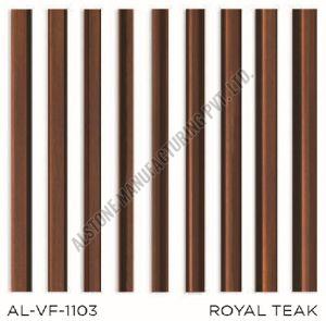 AL-VF-1103 Royal Teak Aluminium  Fin Louvered Panel