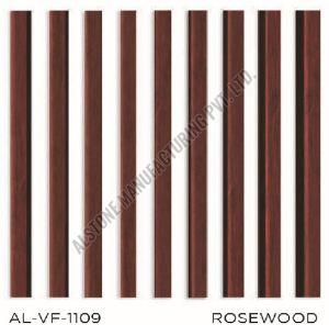 AL-VF-1109 Rosewood Aluminium Fin Louvered Panel