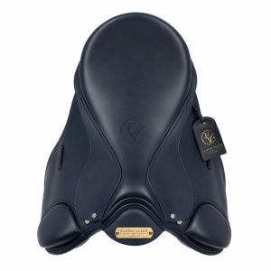 Azurecrest Elegance Navy Blue Leather Horse Riding Saddle