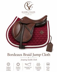 Bordeaux Braid Jumping Quilted Saddle Cloth