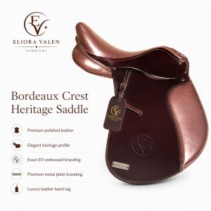 Bordeaux Crest Heritage Double Tone Brown Leather Horse Riding Saddle