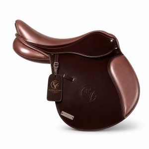 Bordeaux Crest Heritage Double Tone Brown Leather Horse Riding Saddle