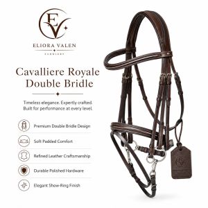 Cavalliere Royale Brown Leather Double Horse Bridle