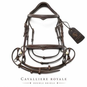 Cavalliere Royale Brown Leather Double Horse Bridle