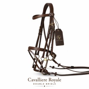 Cavalliere Royale Brown Leather Double Horse Bridle