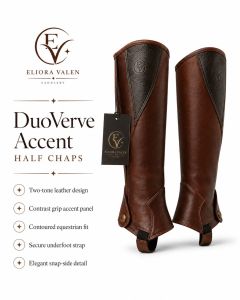 Duoverve Accent Horse Riding Leather Half Chap