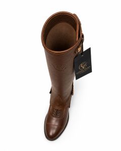 Grain Velo Brown Leather Half Chap