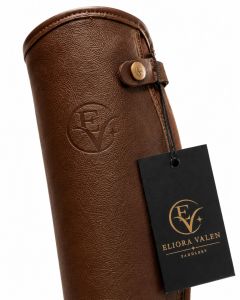 Grain Velo Brown Leather Half Chap