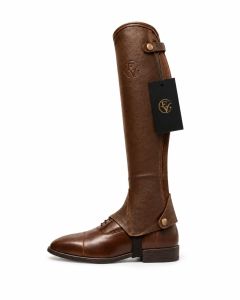 Grain Velo Brown Leather Half Chap