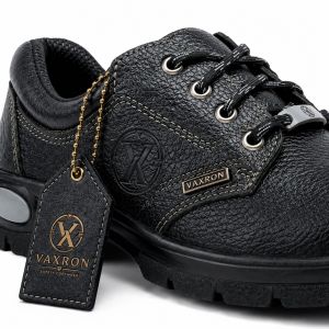 Grip Core L4 Leather Black Low Ankle Safety Shoes