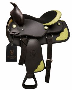 Limecrest Ostrich Premium Synthetic Leather Horse Western Saddle