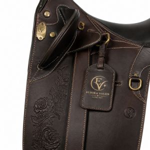Midnight Rose Heritage Brown Full Grain Leather Horse Riding Saddle