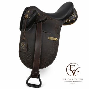 Midnight Rose Heritage Brown Full Grain Leather Horse Riding Saddle