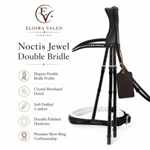 Noctis Jewel Black Double Leather Horse Bridle