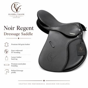 Noir Regent Black Leather Horse Dressage Saddle