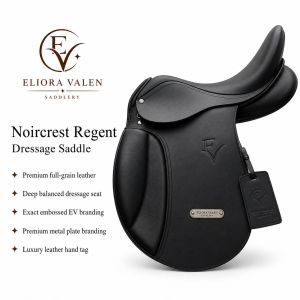 Noircrest Regent Black Full Grain Leather Horse Dressage Saddle