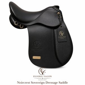 Noircrest Sovereign Black Full Grain Leather Horse Dressage Saddle
