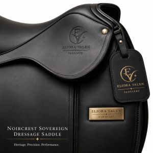 Noircrest Sovereign Black Full Grain Leather Horse Dressage Saddle