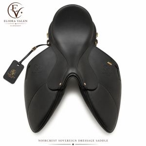 Noircrest Sovereign Black Full Grain Leather Horse Dressage Saddle