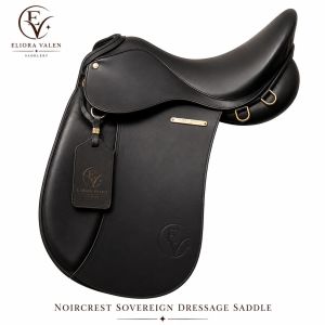 Noircrest Sovereign Black Full Grain Leather Horse Dressage Saddle