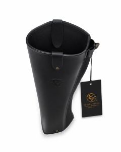 Noirstride Black Flex Leather Half Riding Chap