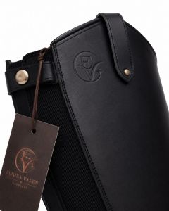 Noirstride Black Flex Leather Half Riding Chap