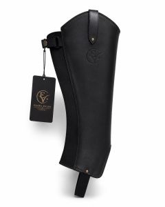 Noirstride Black Flex Leather Half Riding Chap