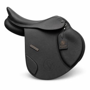 Obsidian Vale Smooth Black Premium Leather Horse Riding Saddle