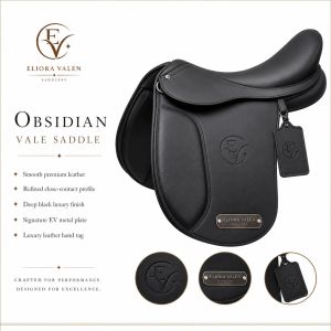 Obsidian Vale Smooth Black Premium Leather Horse Riding Saddle