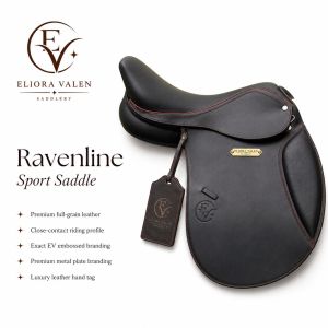Ravenline Sport Black Full Grain Leather Horse Riding Saddle