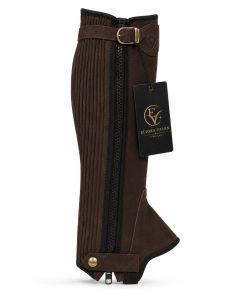 Ridgeluxe Premium Brown Nubuck Leather Half Riding Chap