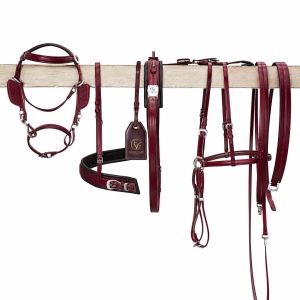 Rosavelle Mini Premium Brown Leather Harness Set