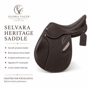 Selvara Heritage Brown Leather Horse Riding Saddle