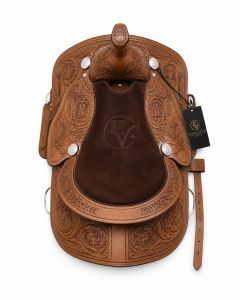 Sierra Bloom Full Carving Brown Leather Horse Western Saddle