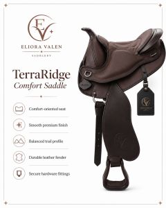Terraridge Comfort Brown Leather Horse Western Saddle