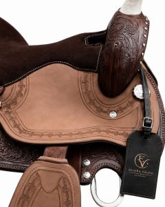 Trailluxe Rawhide Two Tone Brown Leather Horse Western Saddle