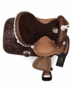 Trailluxe Rawhide Two Tone Brown Leather Horse Western Saddle