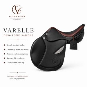 Varelle Black Brown Leather Horse Riding Saddle