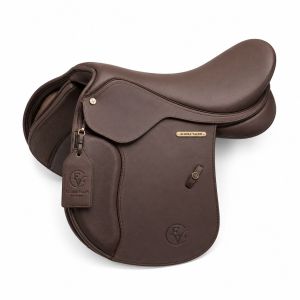 Velmora Classic Brown Soft Grain Premium Leather Horse Riding Saddle