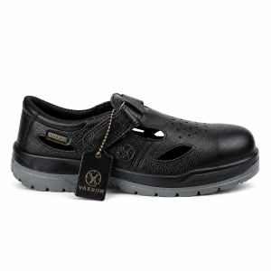 Ventguard S3 Mens Black Vented Leather Safety Sandal