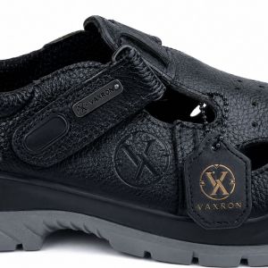 Ventguard S3 Mens Black Vented Leather Safety Sandal