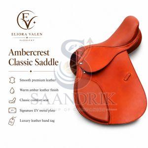Ambercrest Classic Warm Amber Leather Horse Riding Saddle