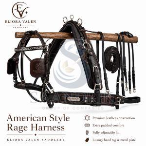 American Style Rage Brown Leather Horse Harness